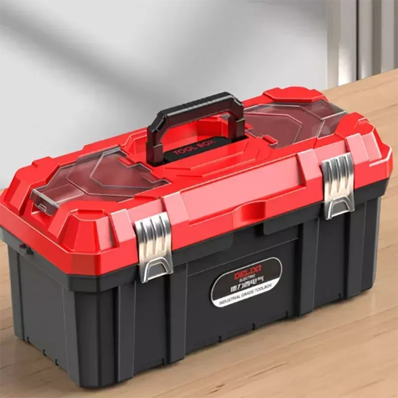 Multiple Storage Specifications Tool Box with Handle Multifunctional Portable Tool Organizer Industrial Grade Three Layer Box