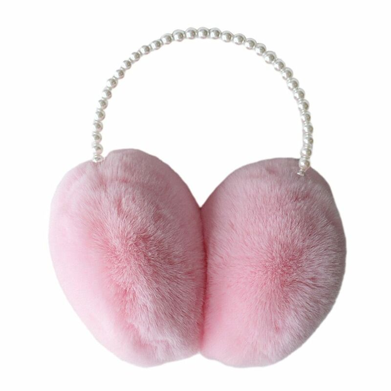 Soft Plush Pearl Ear Muffs para homens e mulheres, Earflaps quentes, aconchegante Ear Warmer, inverno