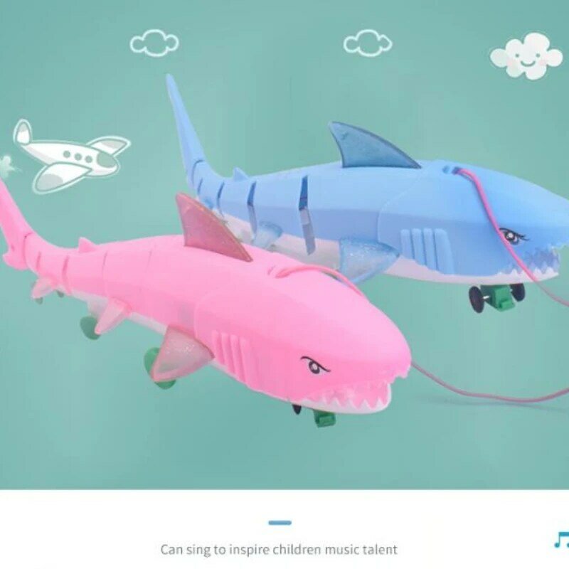 Juguetes de plástico con luz de tiburón eléctrico para niños, 1 unidad, envío directo