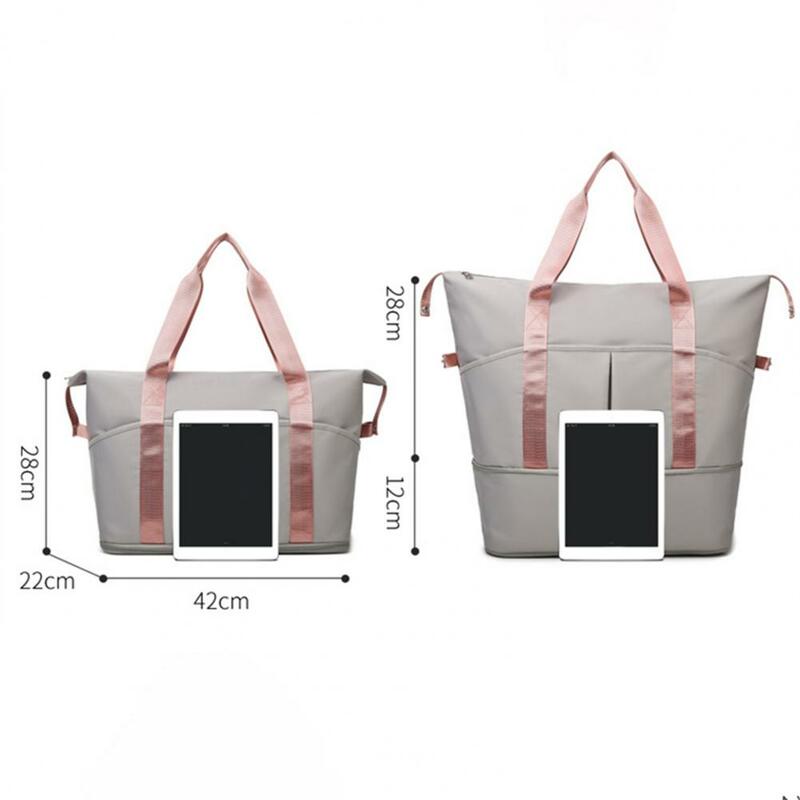 Reusable Handbag with Zipper Capacity Gym Bag for Yoga Fitness with Waterproof Duffle Design Shoulder Strap Portable for Outdoor