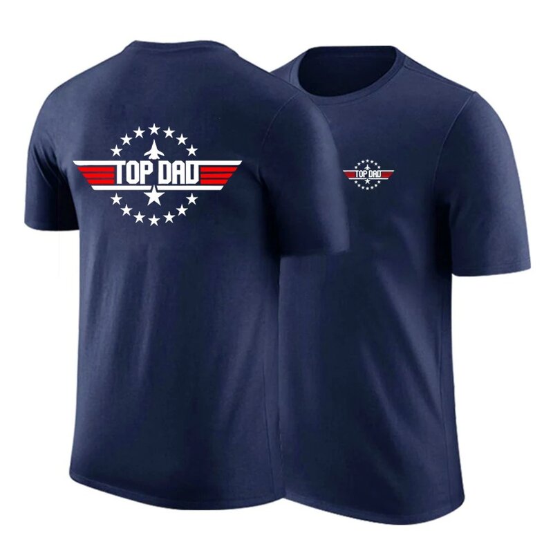 Top Dad Top Gun Film Herren Sommer gewöhnliche Kurzarm Rundhals-T-Shirt Casual Printing hochwertige bequeme Tops