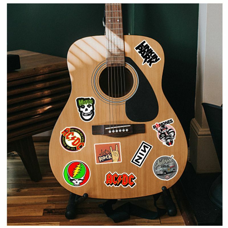 Pegatinas de Graffiti de música de banda de ROCK, 50/100 piezas, estética para Ipad, teléfono, guitarra, motocicleta, monopatín, taza de equipaje
