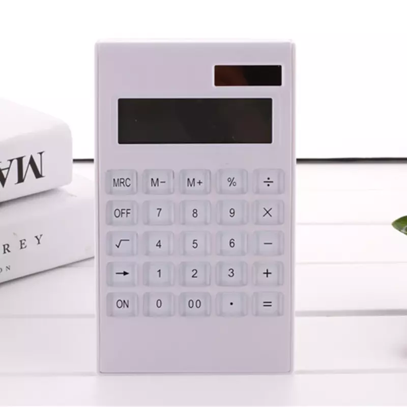 Crystal Buttons Digital Calculator, 12 Bateria solar, Energia dupla, Material de escritório