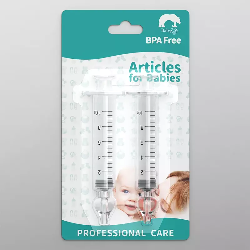 2 pezzi tubo dell'ago aspiratore nasale per bambini rondella per siringa attrezzatura per la pulizia della rinite nasale prodotti per la cura dei bambini per i bambini