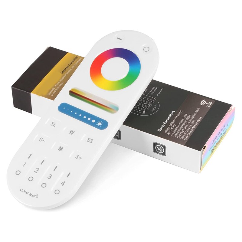 Télécommande RF 4 zones 2.4G LM091, compatible avec RGBW CCT RGB LED, contrôleur de gradation, écran tactile 4 canaux