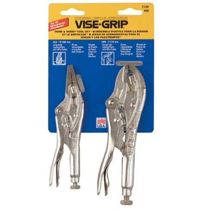 Vise-Grip 6 & 7 in. Alloy Steel Locking Pliers Set Silver 2 pk