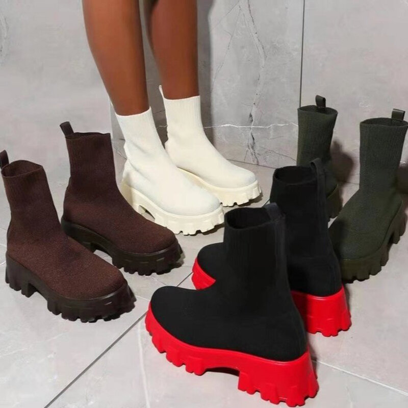 Zapatillas deportivas ligeras con plataforma para Mujer, zapatos de tacón grueso, informales, con plataforma