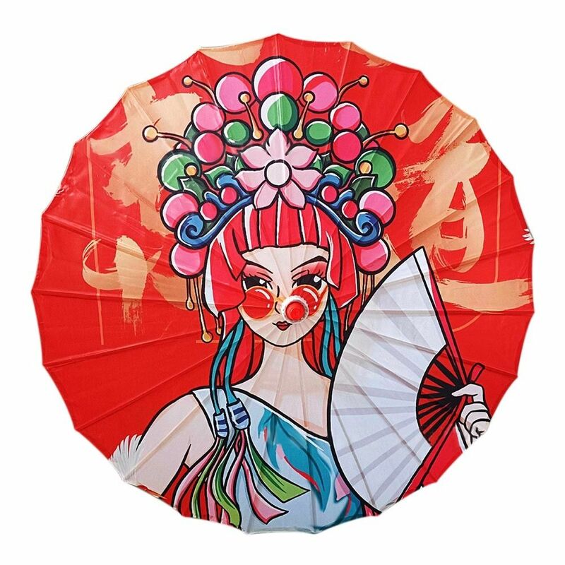 Guarda-chuva de papel oleada estilo chinês, figurinos fotográficos, festa das madrinhas, paisagens, 7 cores