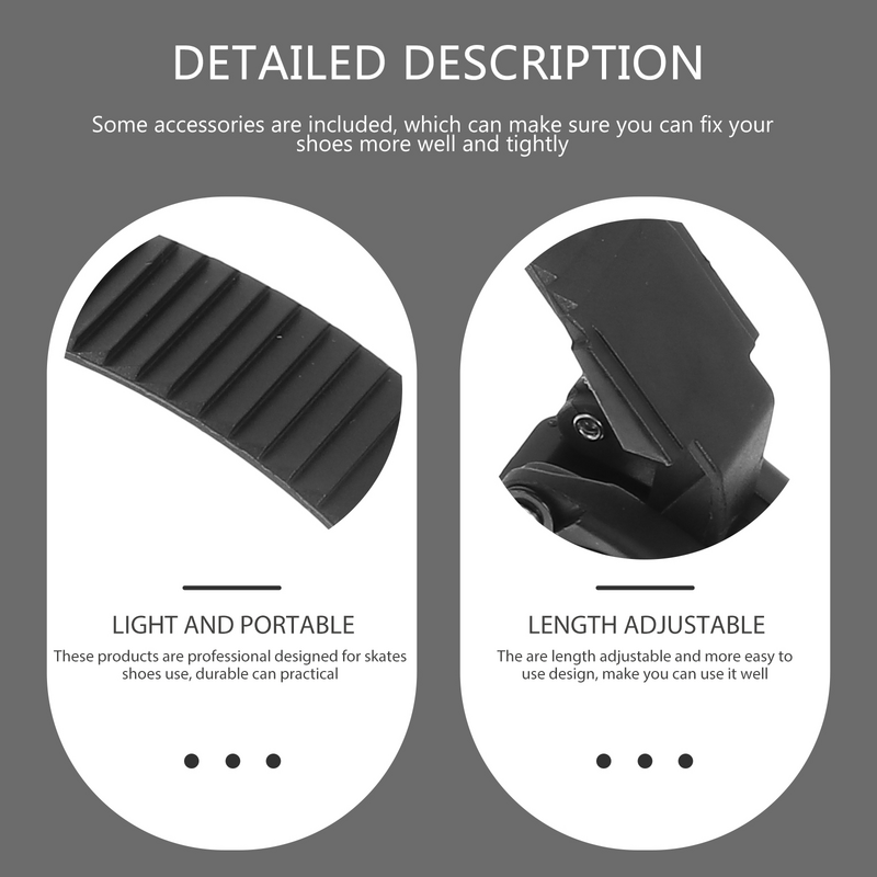 2 set fibbia per pattini accessori per lacci delle scarpe professionali cintura di fissaggio cinturino creativo Versatile in plastica