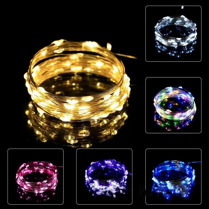 5M Waterproof Led Copper Wire Fairy Lights LED String Lights Battery Operated DIY Wedding Party Christmas Decoration Lights