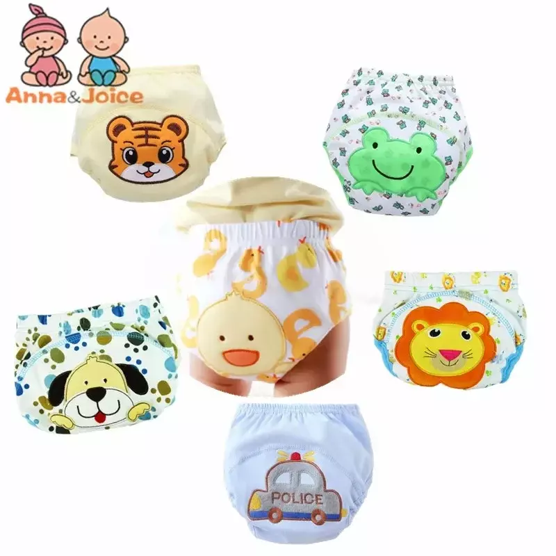 5pc/ Lot Baby Diapers Children Reusable Underwear Breathable Training Pants Can Tracked Suit for 6-16kg