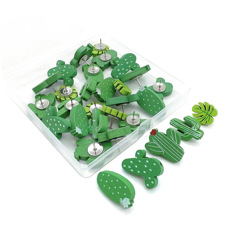 2/3/5 30pcs Easy To Push Nails Leaf   Multifunctional Decoration In Cartoon Style Easy To Use Softwood Fixed I-shaped Nails