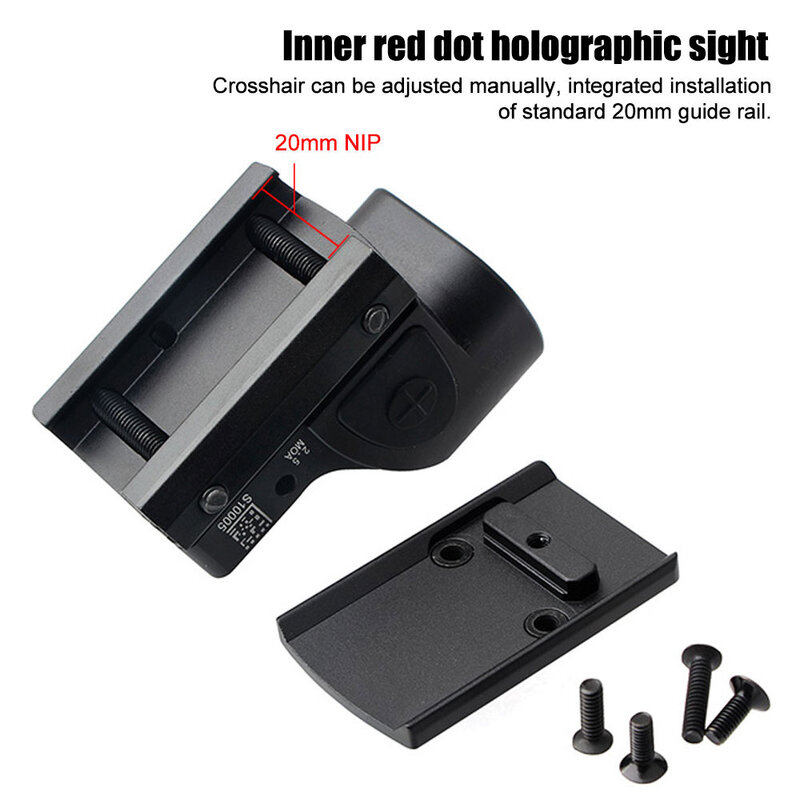 Doppia base anti-vibrazione red film sight trasmissione ad alta luce per Glock G17/19/22/23/26/27/34/35/37/41