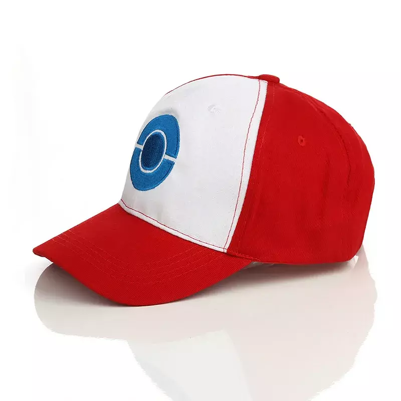 อะนิเมะ Pokemon รูป Cosplay หมวกเบสบอลหมวก Peaked หมวก Ash Ketchum C ผ้าฝ้ายหมวกเย็บปักถักร้อยหมวกวันเกิดของขวัญ
