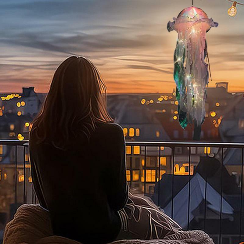 Creative Jellyfish Shape Lanterns Ocean Colorful Jellyfish Night Light Atmosphere Lamp For Ocean Theme Party Decoration supplies