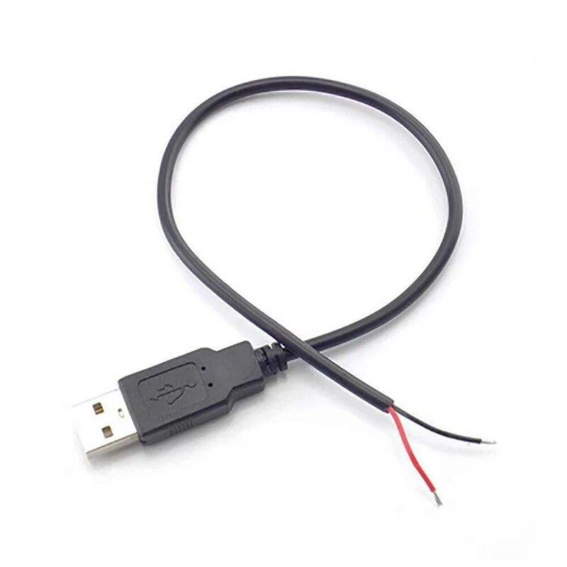 Cable de alimentación USB de 0,3 m/0,5 m/1m5V, 2 pines, 2,0 A, hembra, macho, 4 pines, Conector de extensión para cargador, bricolaje