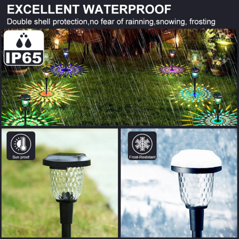 Solar Outdoor Lights New Garden Lamps Powered Waterproof Landscape Path for Yard Backyard Lawn Patio Decorative LED Lighting