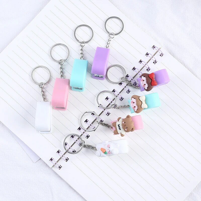 Mini clé électronique en plastique portable, pendentif porte-clés, dessin animé mignon, étudiant créatif, 1 pièce