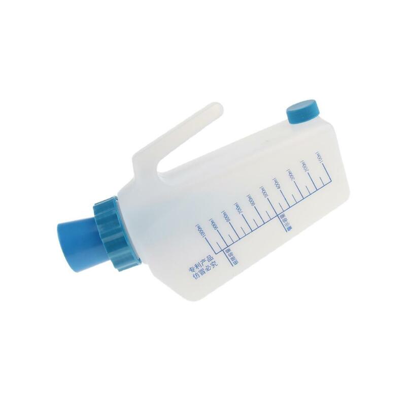 Botella reutilizable para urinario, juego de contenedor de drenaje nocturno, para cama masculina de 1000ml