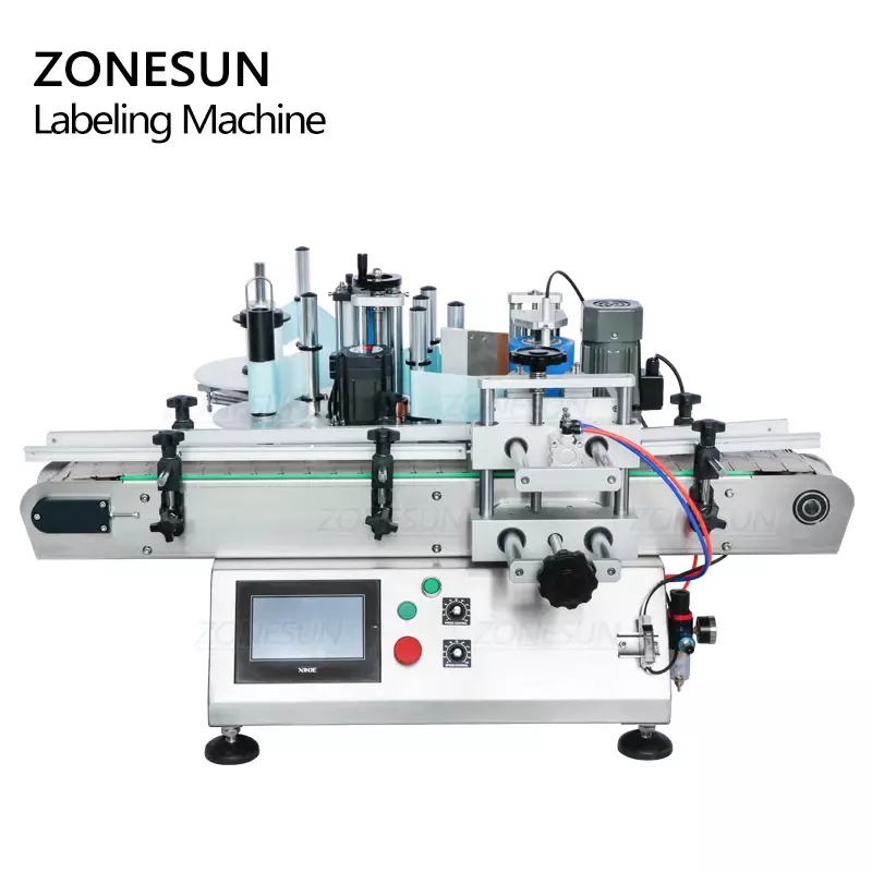 ZONESUN ZS-TB500 Sticker Disinfectant Liquid Soap Automatic Water Hand sanitizer Bottle Labeling Machines With Printer