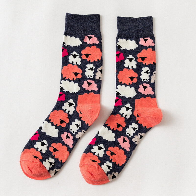 Красочные мужские и женские высокие носки серии пасхальные яйца Персонализированные носки