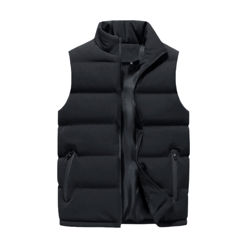 Men's Autumn and Winter Sports Casual Standing Collar Thickened Vest