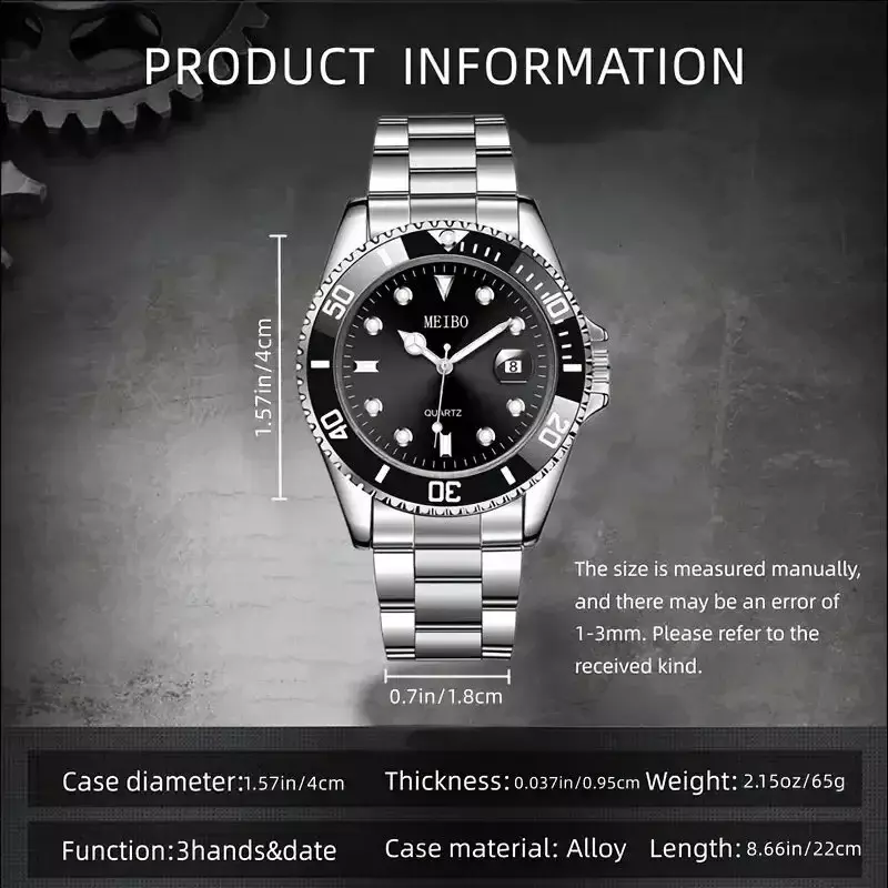 Dropshipping jam tangan bisnis pria, arloji Geneva olahraga Quartz dengan kalender untuk lelaki