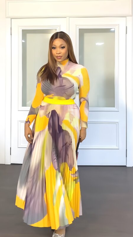 Robe Africaine Sexy à Manches Courtes pour Femme, Vêtement à la Mode, Été 2023