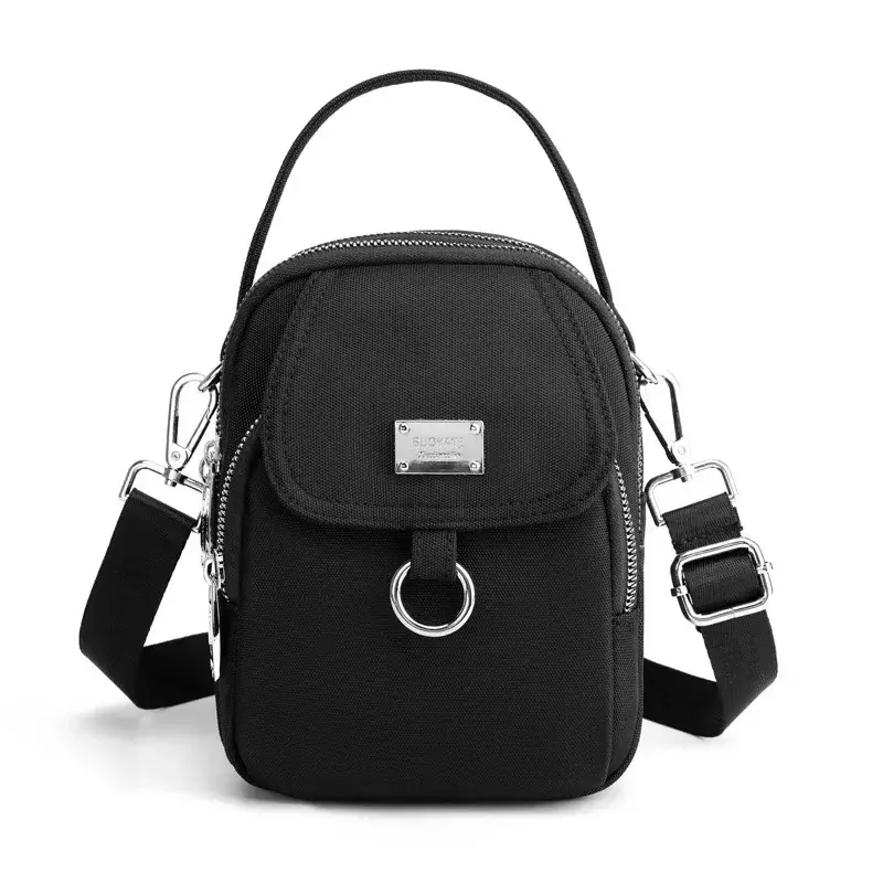 Bolsa de ombro única feminina, de alta qualidade, tecido durável, mini bolsa para telefone, bolsa com zíper, moda feminina, 2023