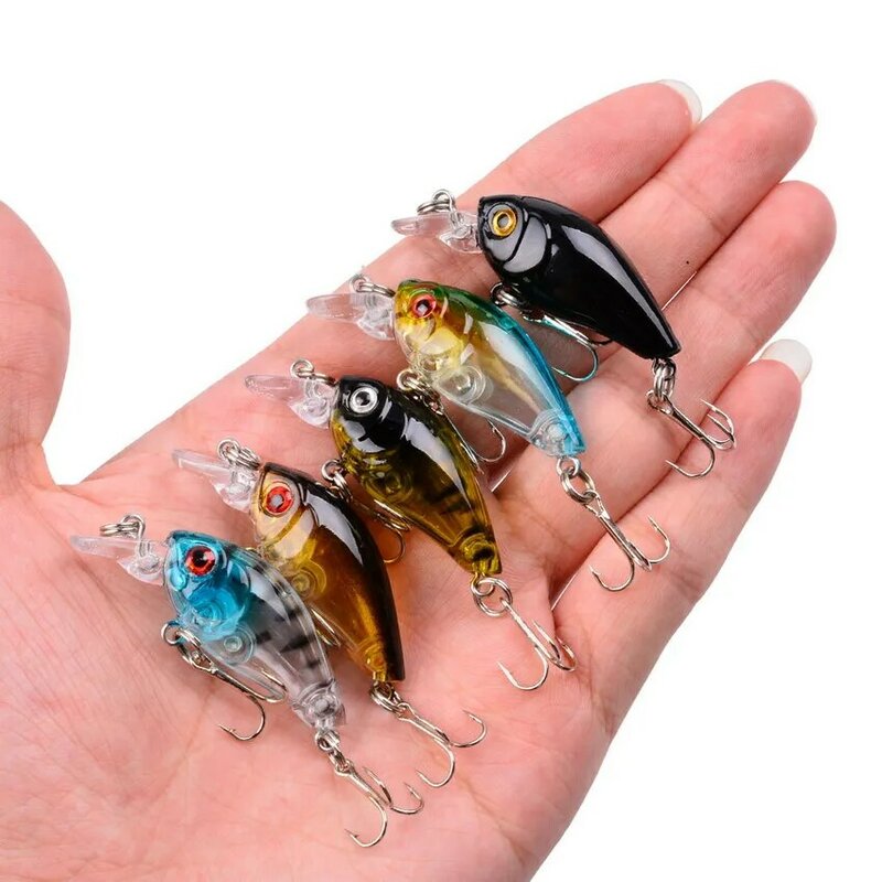 Crankbait Fishing Lure, Crankbait duro artificial, Bass Fishing Wobbler, Japão Topwater Minnow Fish Lures, 45mm, 4.1g