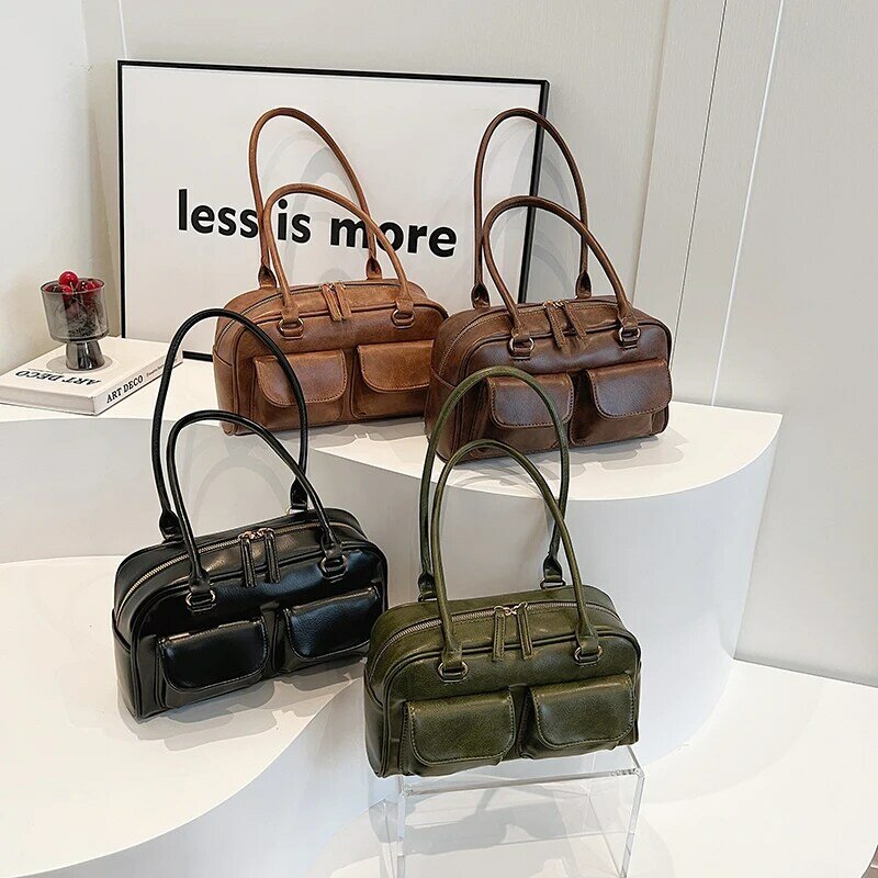 Linke Seite kleine Doppelt aschen Umhängetaschen für Frauen neue Modetrend Designer Achsel Tasche weibliche Handtaschen und Geldbörsen