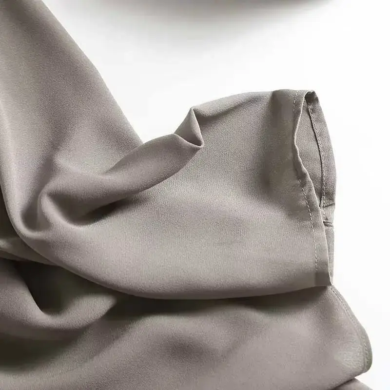 Blusa larga informal con textura suave para mujer, blusa holgada con botones, cuello redondo, manga larga, estilo Retro, a la moda, 2023