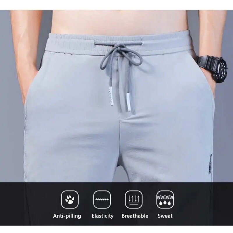 Брюки мужские прямые повседневные, однотонные модные длинные рабочие штаны с карманами и аппликацией, весна-лето 2023