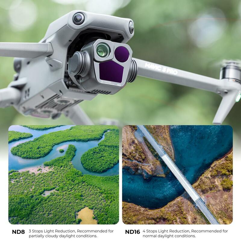 K & F Concept Drone Filter Kit, revestido anti-reflexo, vidro óptico HD, DJI Mavic 3 Pro, CPL, ND8, ND16, 28 camadas, 3pcs