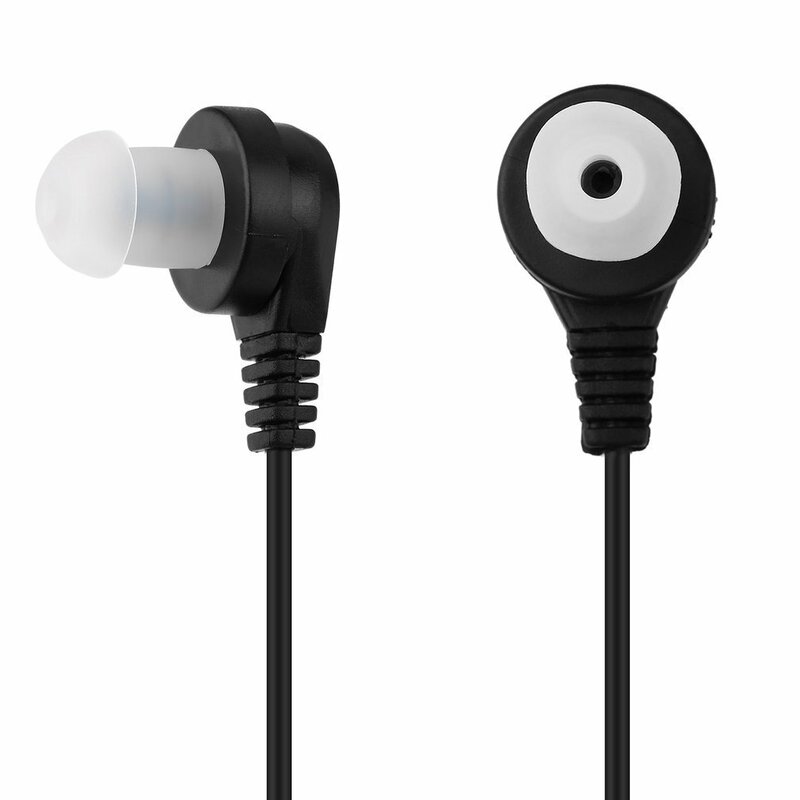 Gewöhnliches 3,5-mm-Einzelhören empfängt nur verdeckte Akustikröhren-Ohrhörer-Headset für flexibles Mikrofon mit Zwei-Wege-Radio lautsprecher