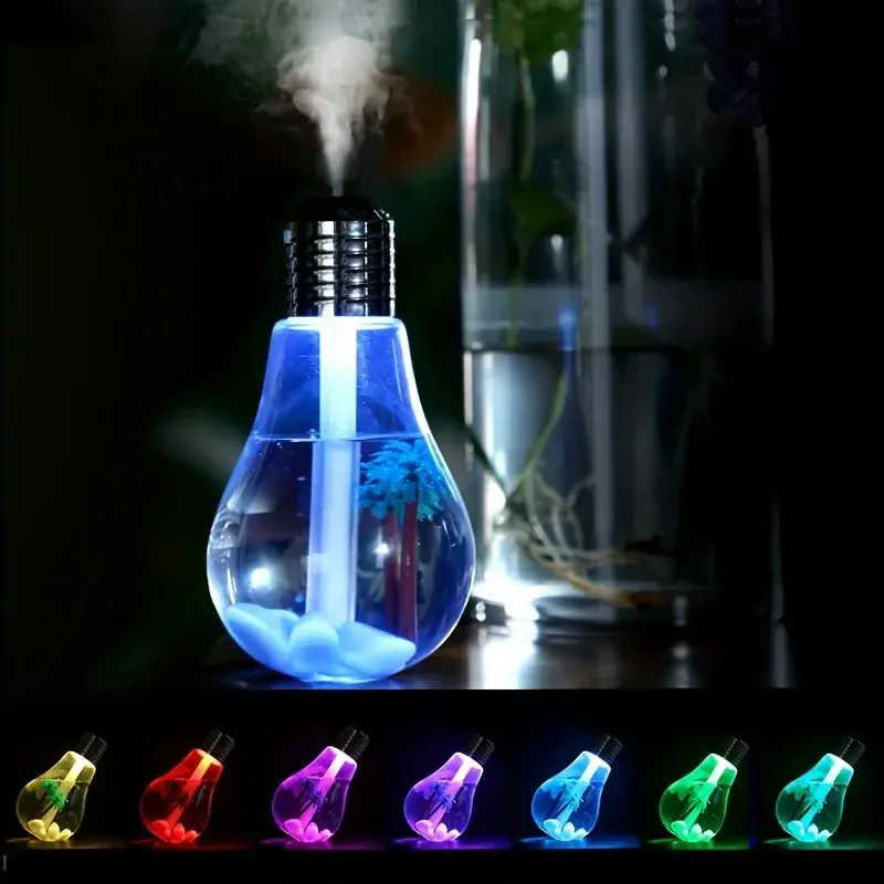 Colorido Bubble Lamp umidificador portátil, pequena névoa fresca, USB pessoal, desktop, quarto, viagens, escritório, casa, 400ml