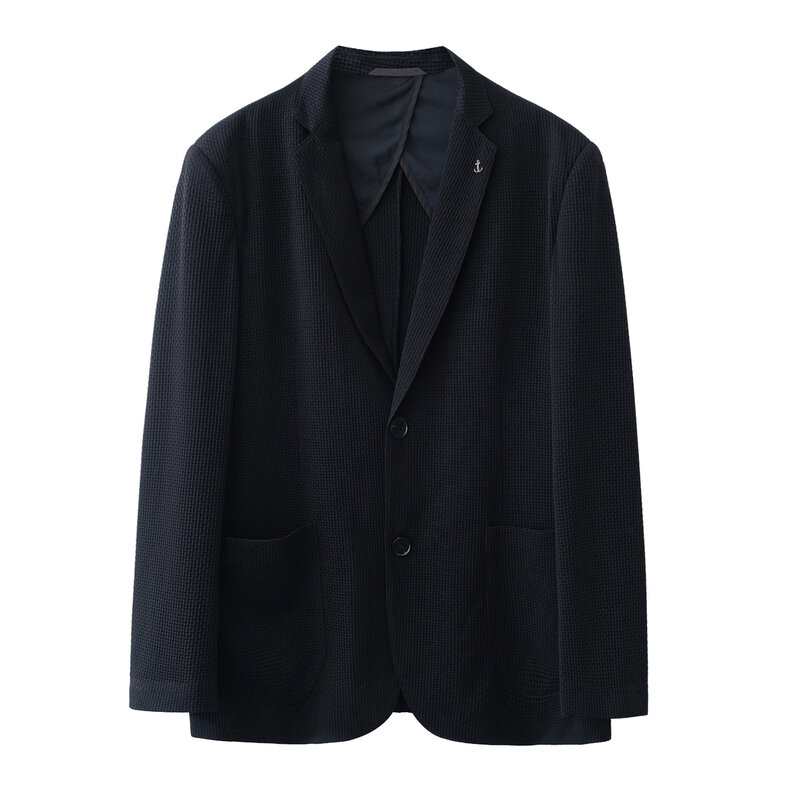 Terno de negócios único oeste masculino, jaqueta casual de grade simplicity, top coat, novo produto, outono e inverno, 5528-2023
