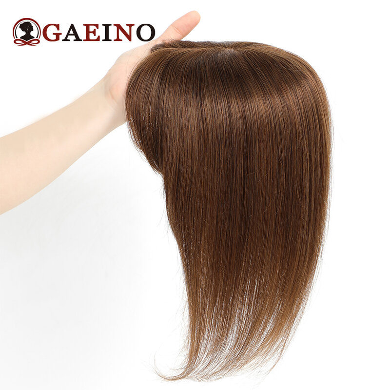 13*12cm 100% Remy rambut manusia Toppers dengan 3 klip rambut manusia potongan untuk wanita rambut tipis sutra dasar klip dalam Topper kepadatan 150%