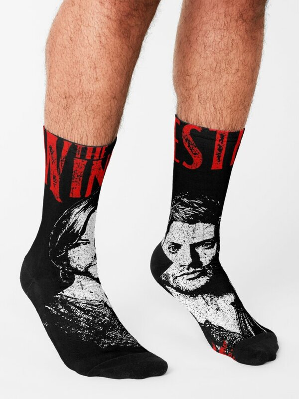 Черные носки Winchester, зимние термоноски, мужские носки, хлопковые высококачественные носки в стиле ретро для мужчин и женщин