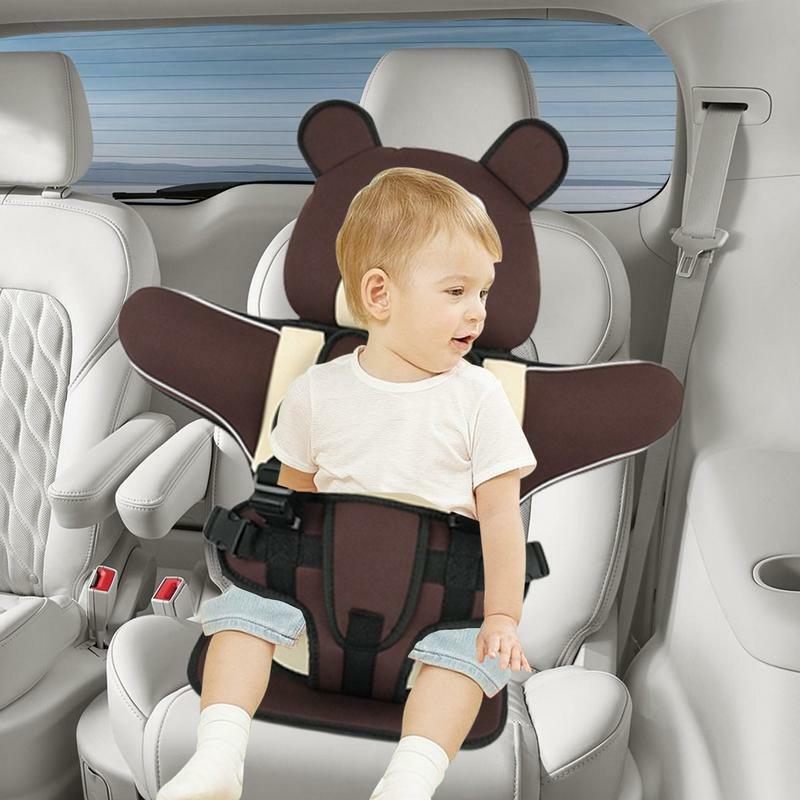 Child Safety Seat Mat  Breathable Chairs Mats Baby Car Seat Cushion Adjustable Stroller Seat Pad Portable Seat Pad Bear Seat Pad
