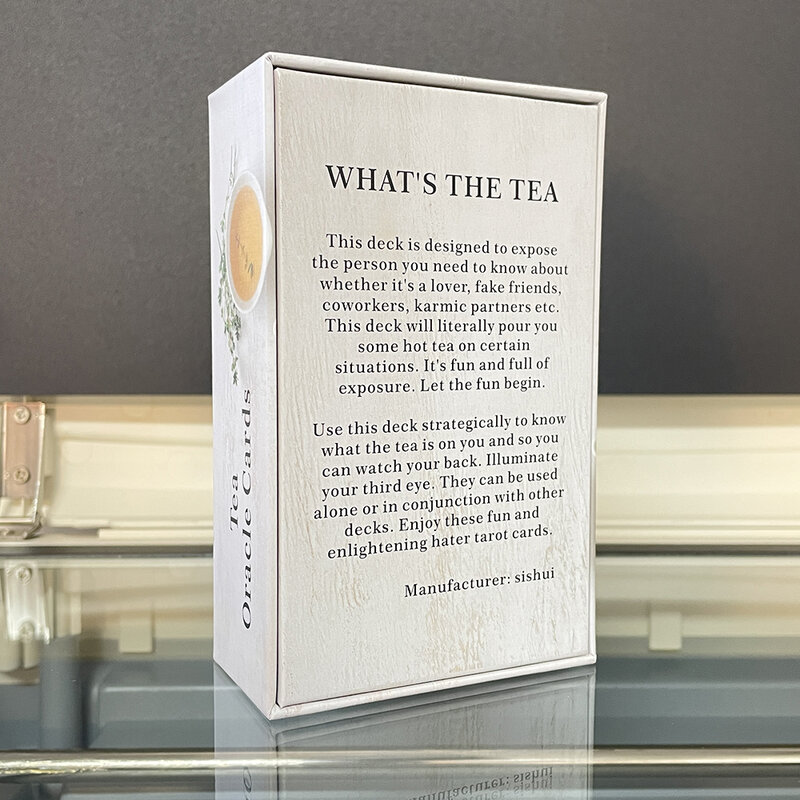 What Is The Tea Oracle Cards 400 GSM PAPER Fortune Telling Prophecy Divination 80-cards English Version Tarot Deck in Box