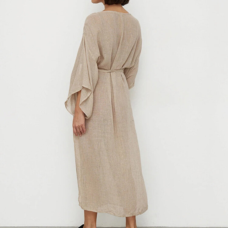 تصميم فرنسي فستان نوم بأكمام مضيئة ، مصنوع من القطن بالكامل ، شفاف قليلاً ، كاجوال ، مريح ، جديد ،