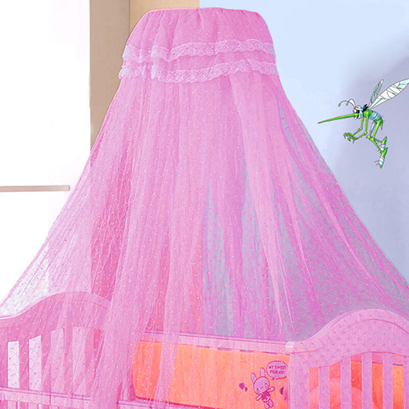 เด็กห้องนอนผ้าม่าน Nets ยุงสุทธิสำหรับ Crib ทารกแรกเกิดเตียงเต็นท์แบบพกพา Babi ห้องนอนเด็กตกแต่งตาข่าย