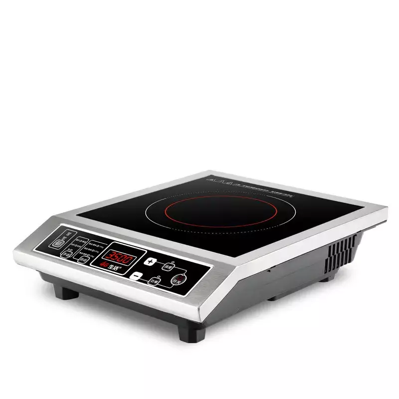 Индукционная плита 3500 Вт, кнопка для перемешивания и жарки высокой мощности, коммерческая электрическая плита, столовая, индукционная плита, плиты