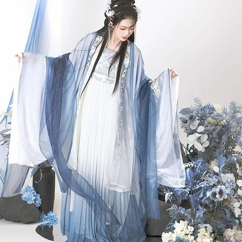 Starożytna w chińskim stylu Hanfu kobiety karnawałowa wróżka przebranie na karnawał taniec sukienka w stylu Vintage strój Hanfu sukienka dla kobiet Plus rozmiar XL