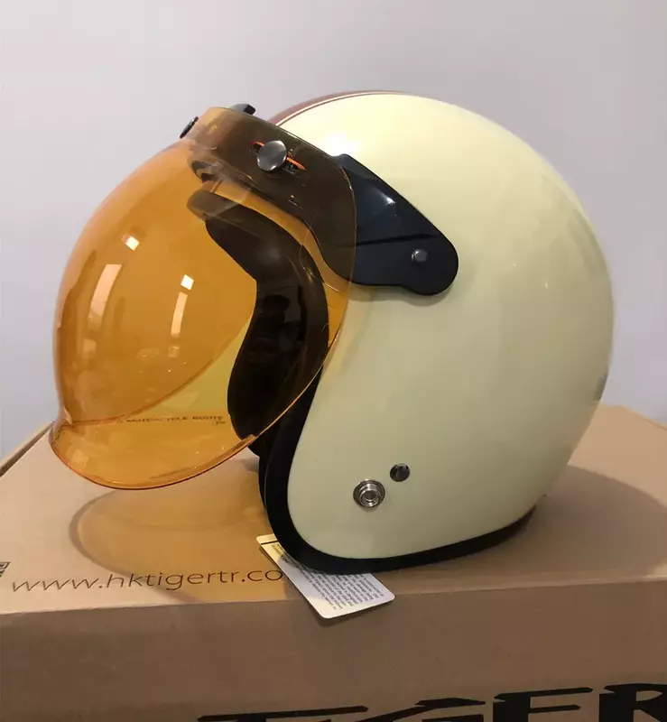 Universal Motocicleta Capacete Bubble Shield Lens DIY Flip Up Visor, pára-brisa, UV 400 Sunshield para Capacetes Harley Vintage