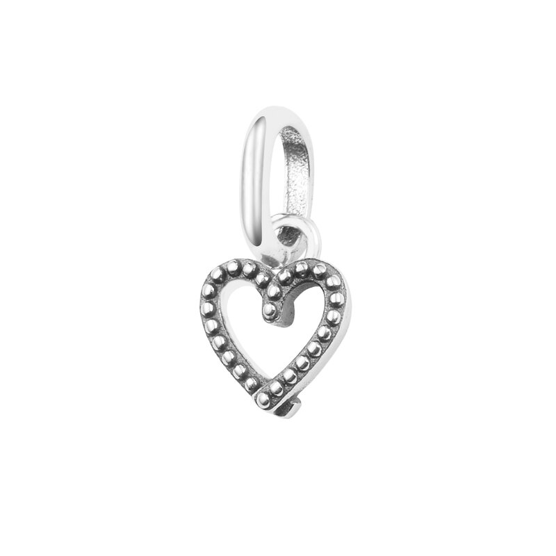 Fit ME Bracelets Freehand Heart Mini Charms 925 Sterling Silver Beads for Jewelry Making DIY Women Pulseras