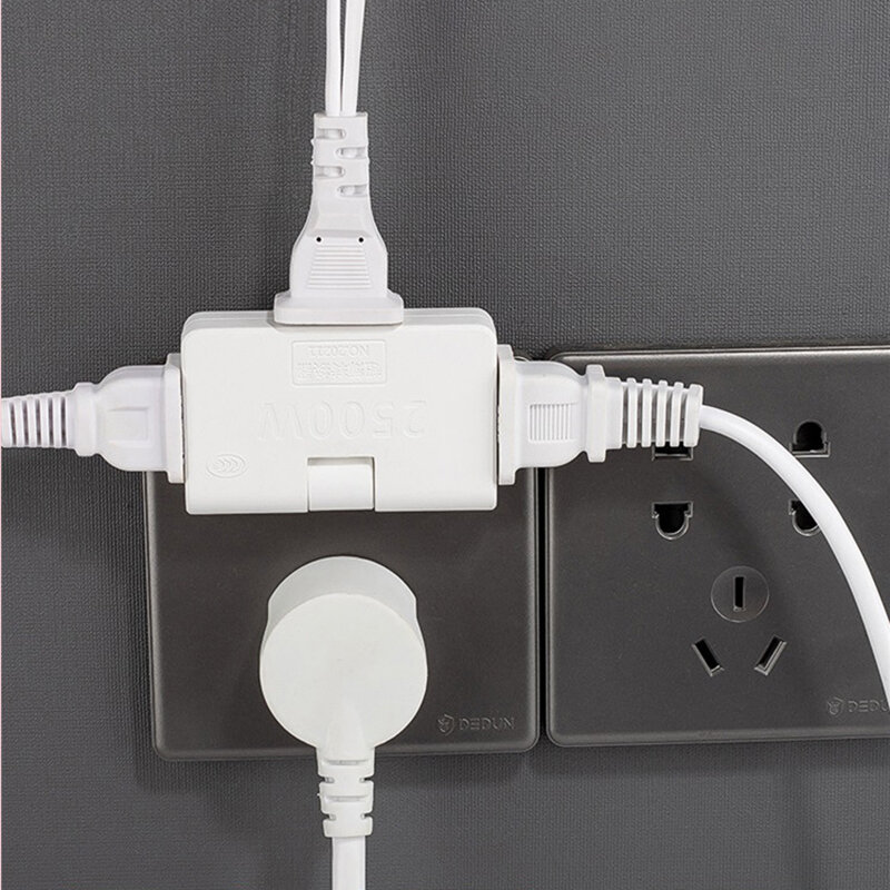 Draaibare Socket Converter Een In Drie 180 Graden Extension Plug Multi Plug Mini Slim Wireless Outlet Adapter Licht Convenien