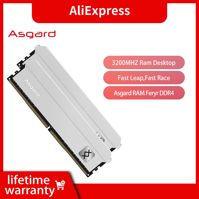 Asgard DDR4 RAM Feryr T3 Series 16GB(8GBx2) 3200MHz 3600MHz CL14 CL16 CL18 Bạc DDR4 RAM Memoria Ram Máy Tính Để Bàn RAM Cho PC