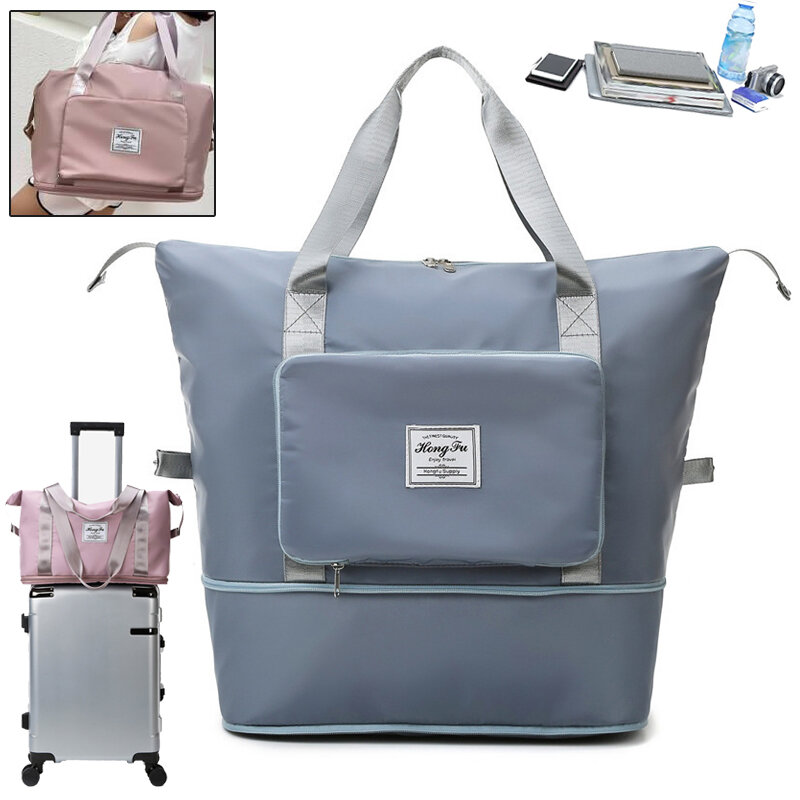 Sacs de voyage pliants de grande capacité pour femmes, sac à main fourre-tout à bagages imperméables, sacs de sport de voyage, sacs de rangement de yoga, livraison directe